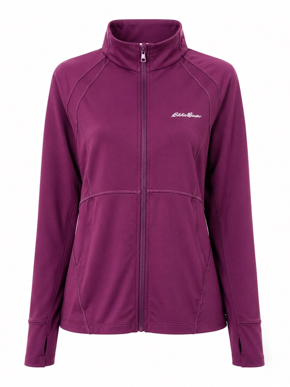 Eddie Bauer Zip Athletic Jacket Women’s Large Mauve Running Workout Lightweight